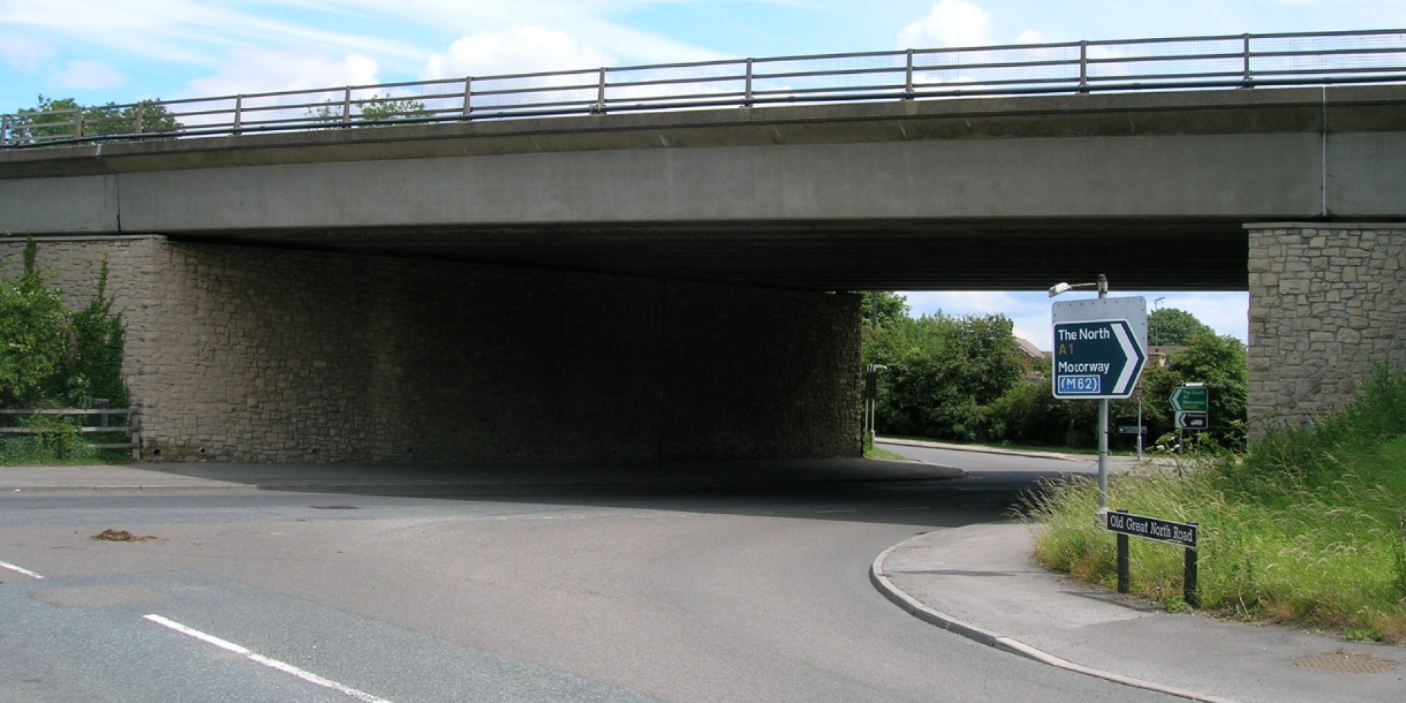 highway bride showing abutments and bridge decking